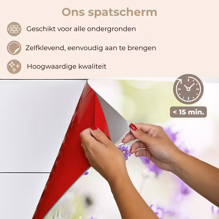 Spatscherm keuken - Lavendeldroom met Vlinder — 4