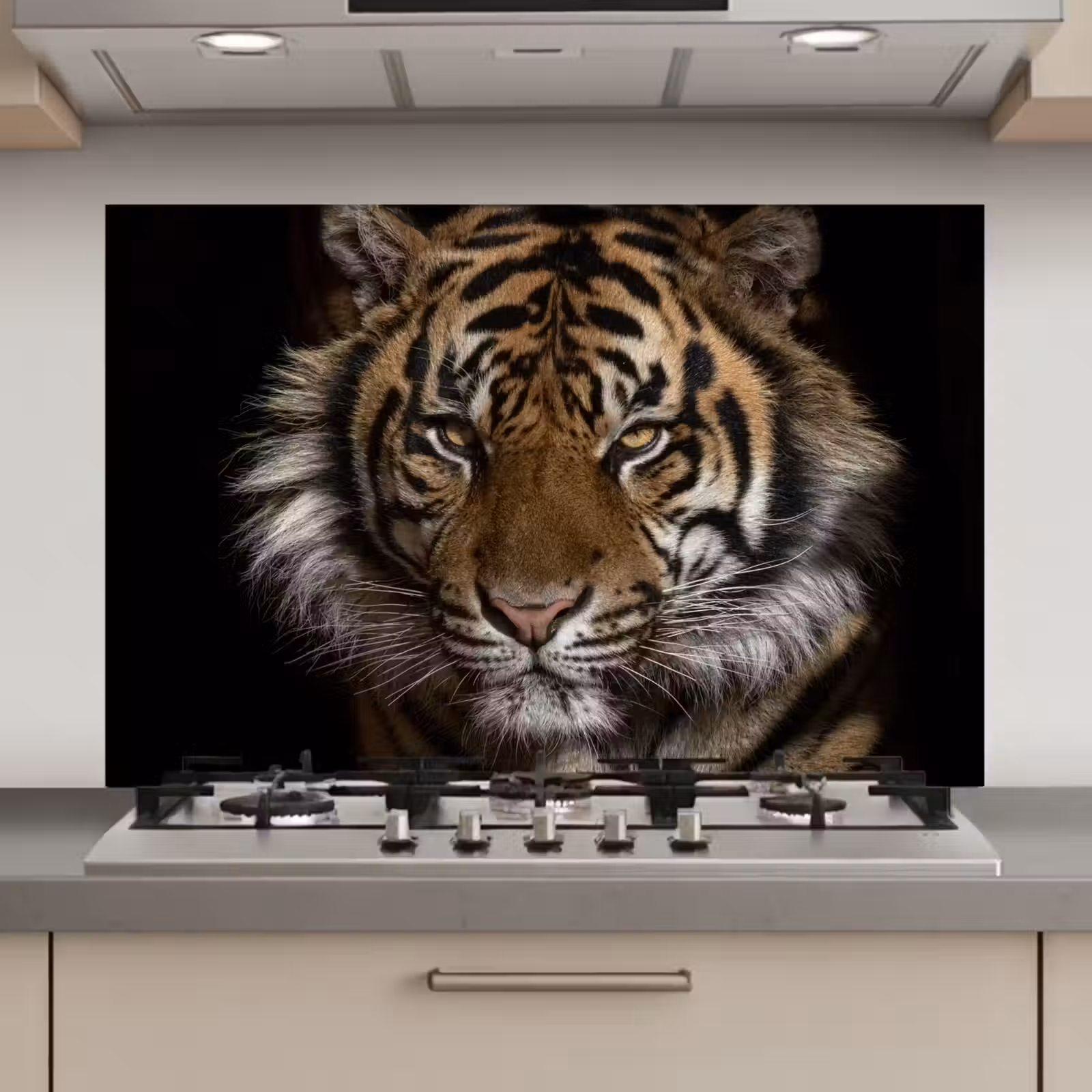 Spatscherm keuken - Tijger - Wilde dieren - Portret — 1