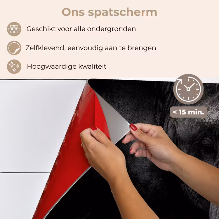 Spatscherm keuken - Olifant - Dier - Portret — 4