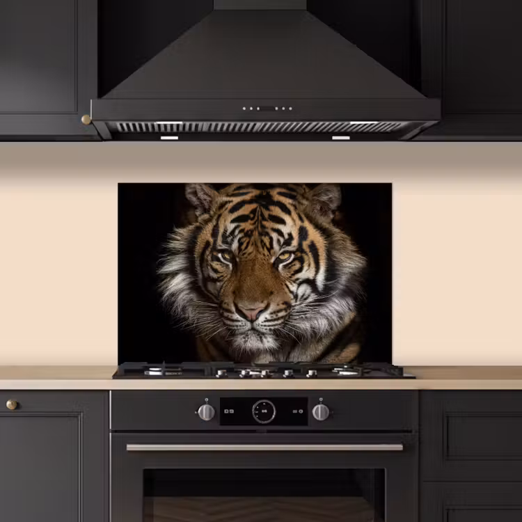 Spatscherm keuken - Tijger - Wilde dieren - Portret — 2