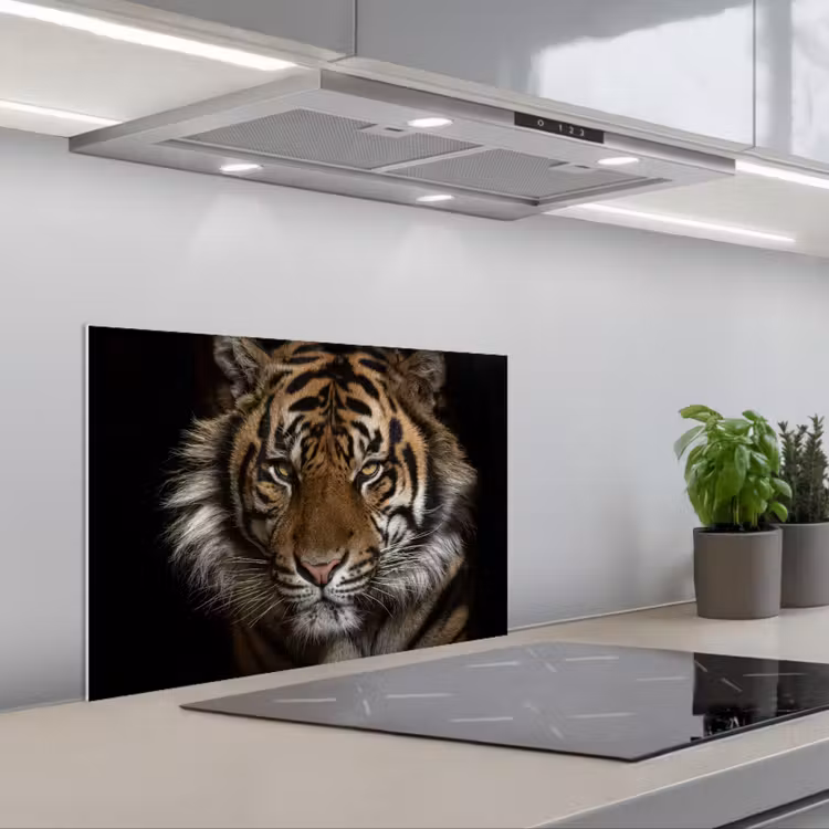 Spatscherm keuken - Tijger - Wilde dieren - Portret — 5