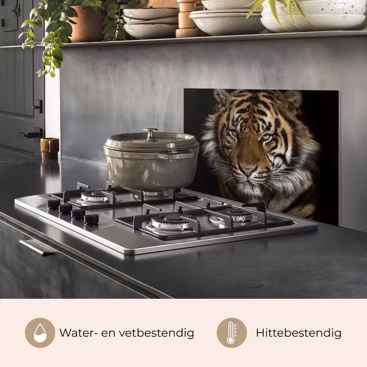 Spatscherm keuken - Tijger - Wilde dieren - Portret — 7