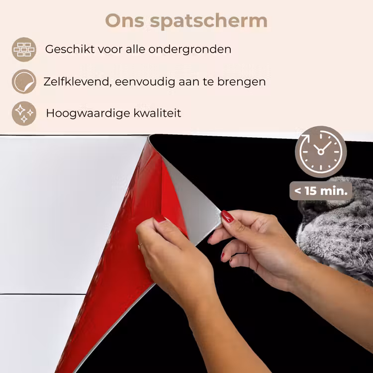 Spatscherm keuken - Dieren - Leeuw - Zwart - Wit - Portret — 4