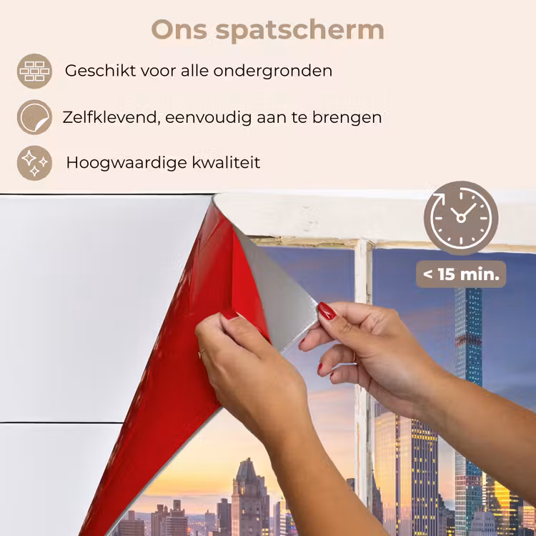 Spatscherm keuken - New York - Doorkijk - Skyline — 4