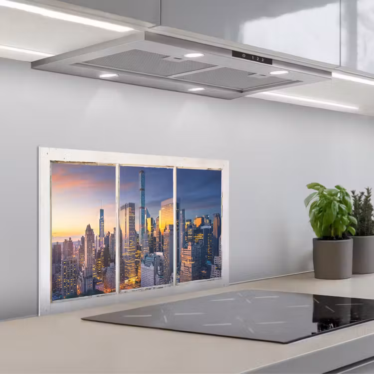 Spatscherm keuken - New York - Doorkijk - Skyline — 5