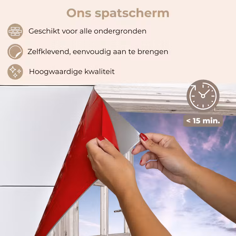 Spatscherm keuken - Doorkijk - Zee - Eiland — 4