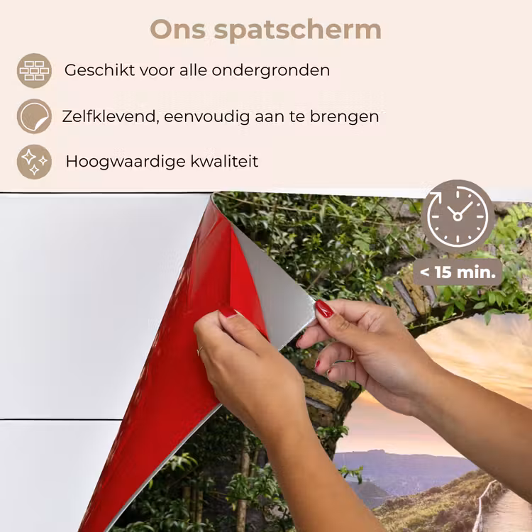 Spatscherm keuken - Brug - Zee - Doorkijk - Zomer — 4