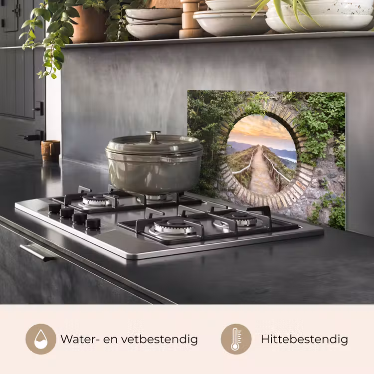 Spatscherm keuken - Brug - Zee - Doorkijk - Zomer — 7
