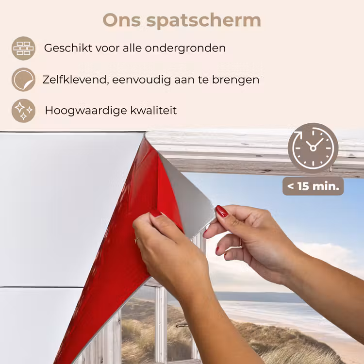 Spatscherm keuken - Duinenzicht op Oceaan — 4