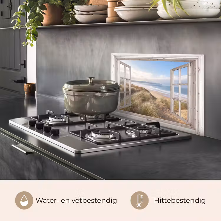 Spatscherm keuken - Duinenzicht op Oceaan — 7