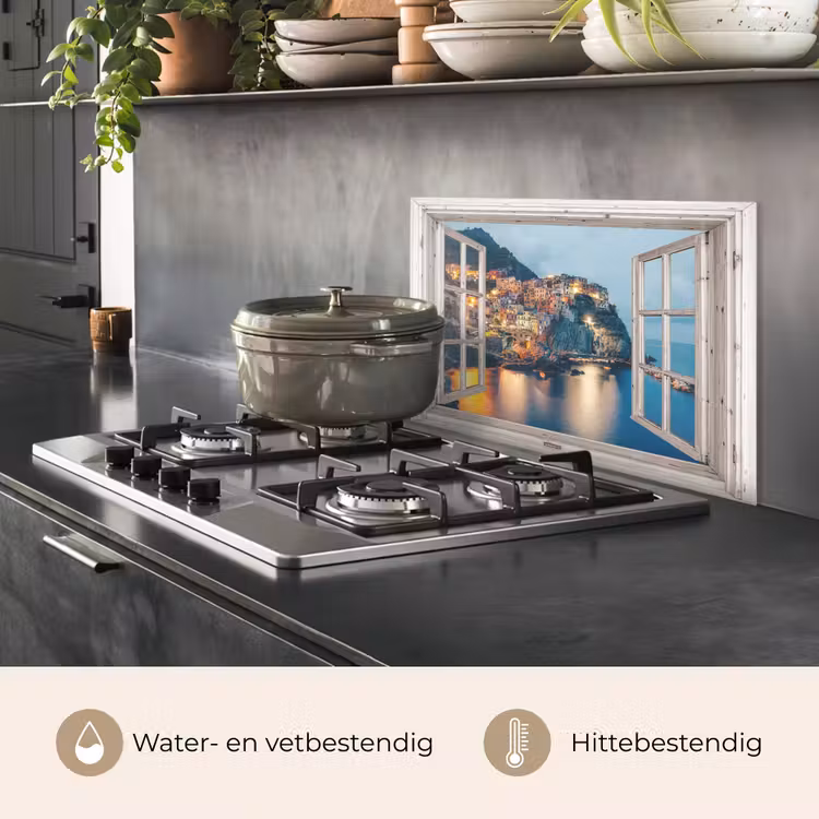 Spatscherm keuken - Middellandse Zee Schoonheid bij Schemer — 7