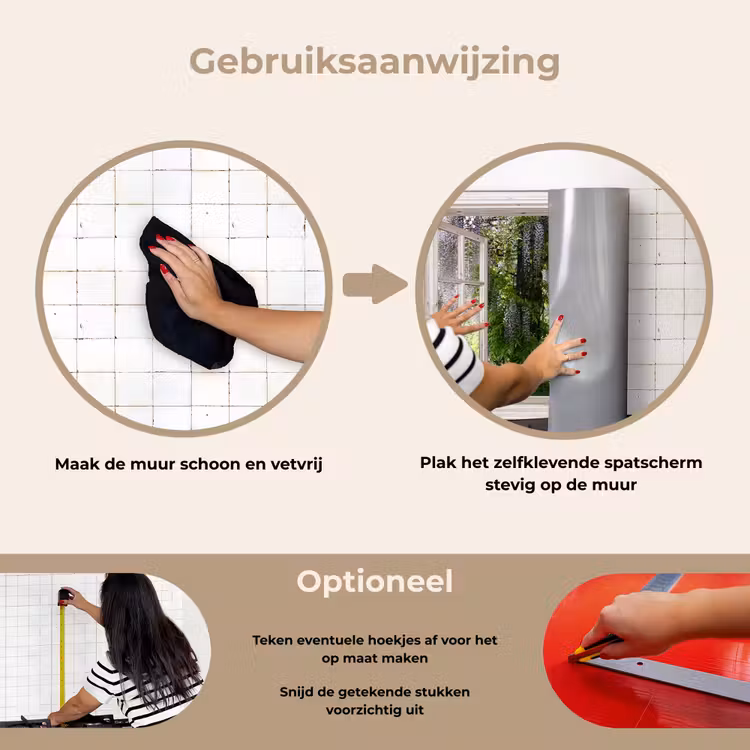 Spatscherm keuken - Uitzicht op de Wisteriatuin — 8