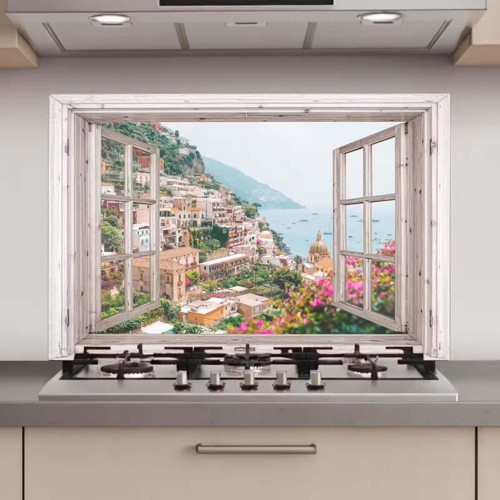 Spatscherm keuken - Mediterraans Uitzicht — 1