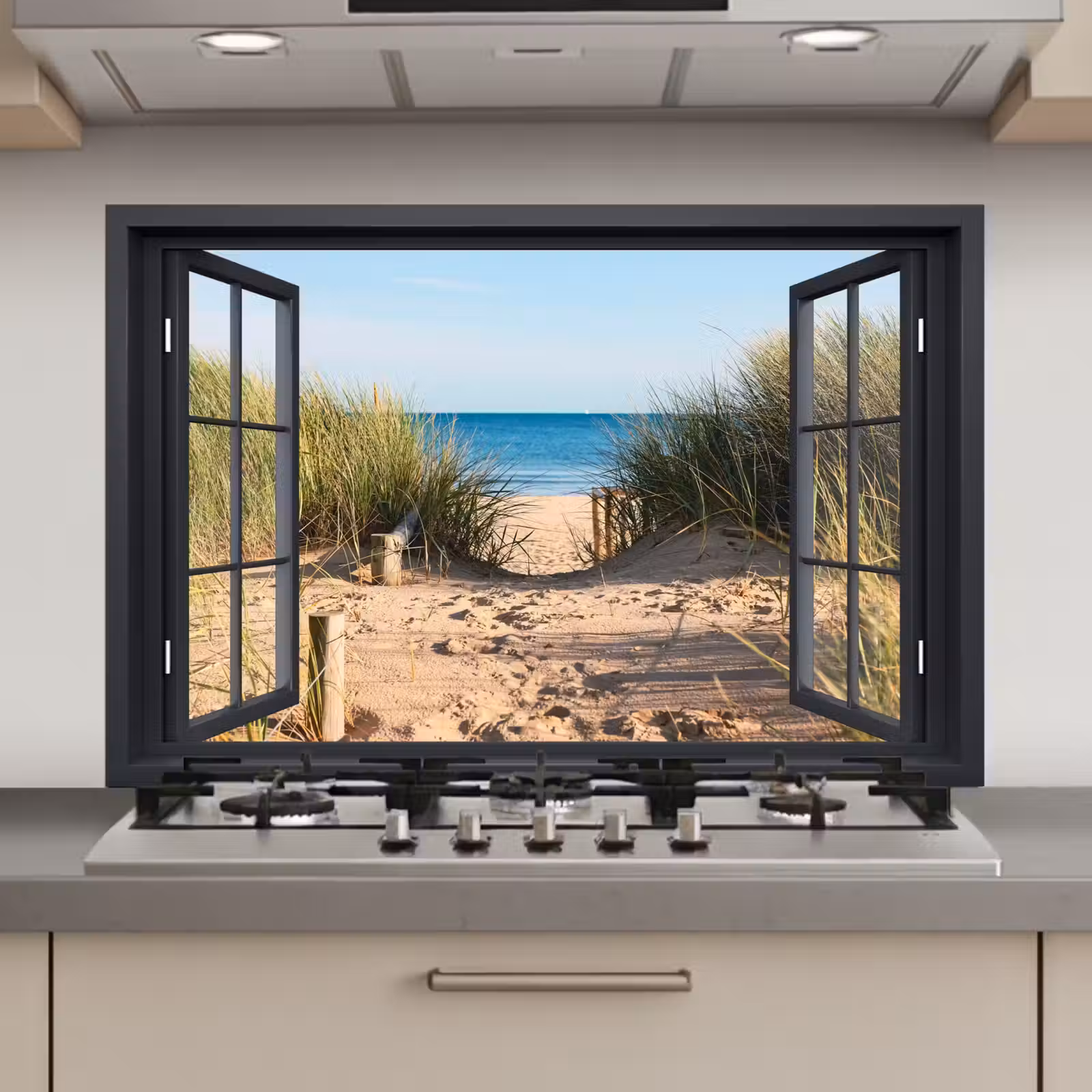 Spatscherm keuken - Toegang tot het Strand — 1