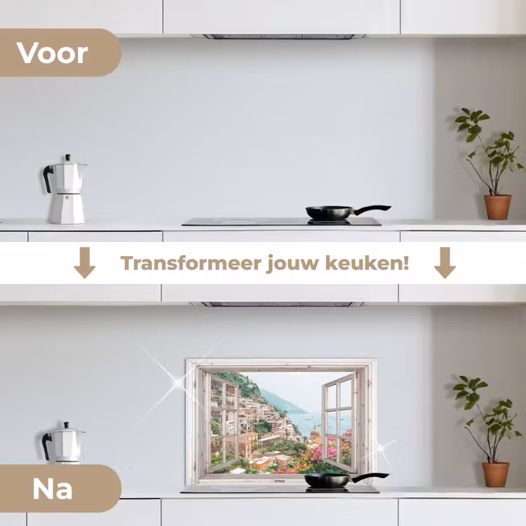 Spatscherm keuken - Mediterraans Uitzicht — 3