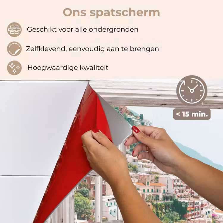 Spatscherm keuken - Mediterraans Uitzicht — 4