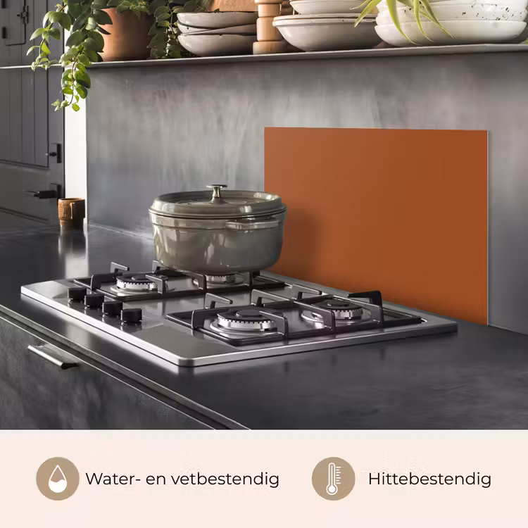 Spatscherm keuken - Terracotta - Bruin - Palet - Effen - Kleuren - Kleur — 7