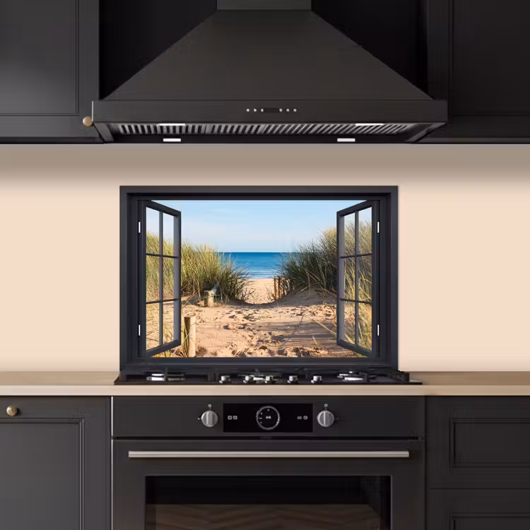 Spatscherm keuken - Toegang tot het Strand — 2