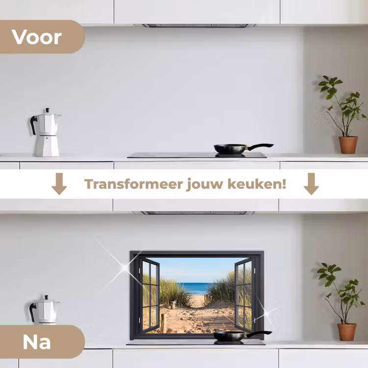 Spatscherm keuken - Toegang tot het Strand — 3