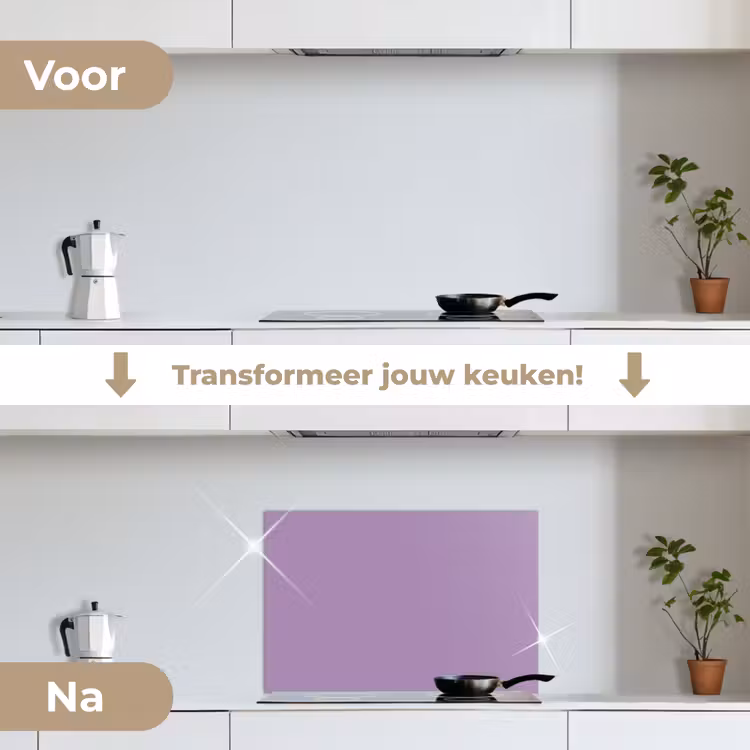 Spatscherm keuken - Interieur - Paars - Kleuren - Paarse - Kleur - Effen — 3