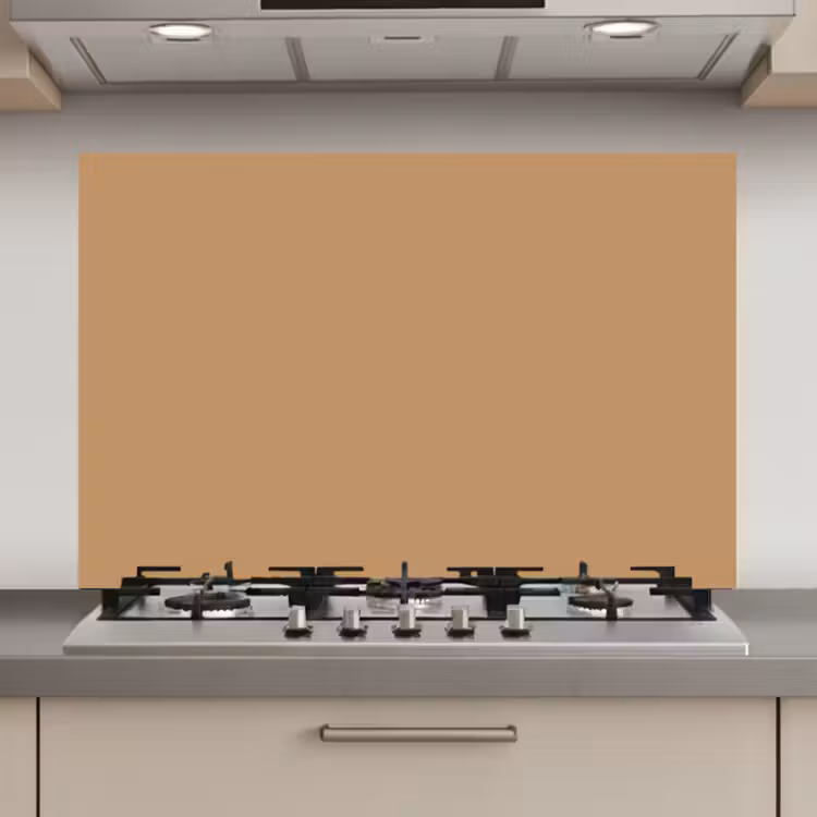 Spatscherm keuken - Bruin - Effen print — 1