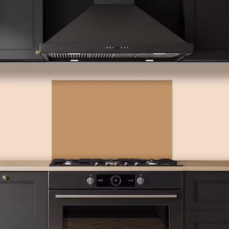 Spatscherm keuken - Bruin - Effen print — 2