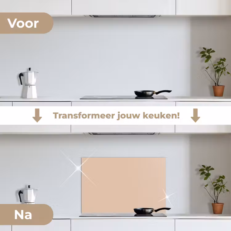 Spatscherm keuken - Beige - Kleuren - Effen — 3