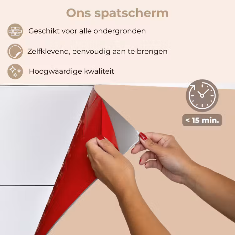 Spatscherm keuken - Beige - Kleuren - Effen — 4