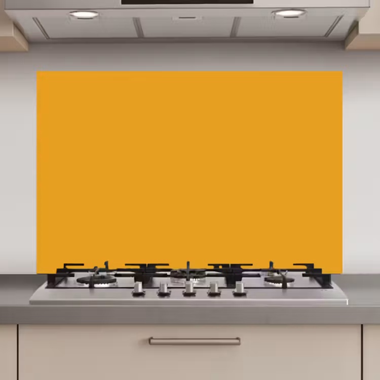 Spatscherm keuken - Okergeel - Herfst - Interieur — 1