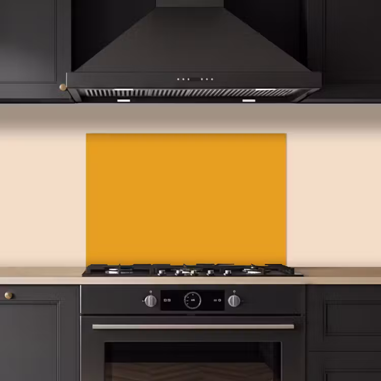 Spatscherm keuken - Okergeel - Herfst - Interieur — 2