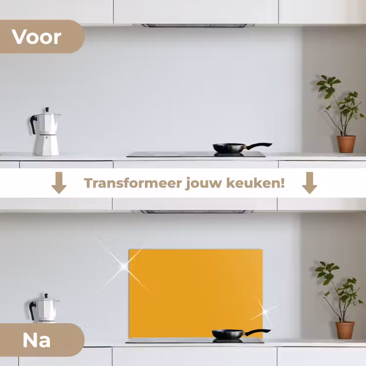 Spatscherm keuken - Okergeel - Herfst - Interieur — 3