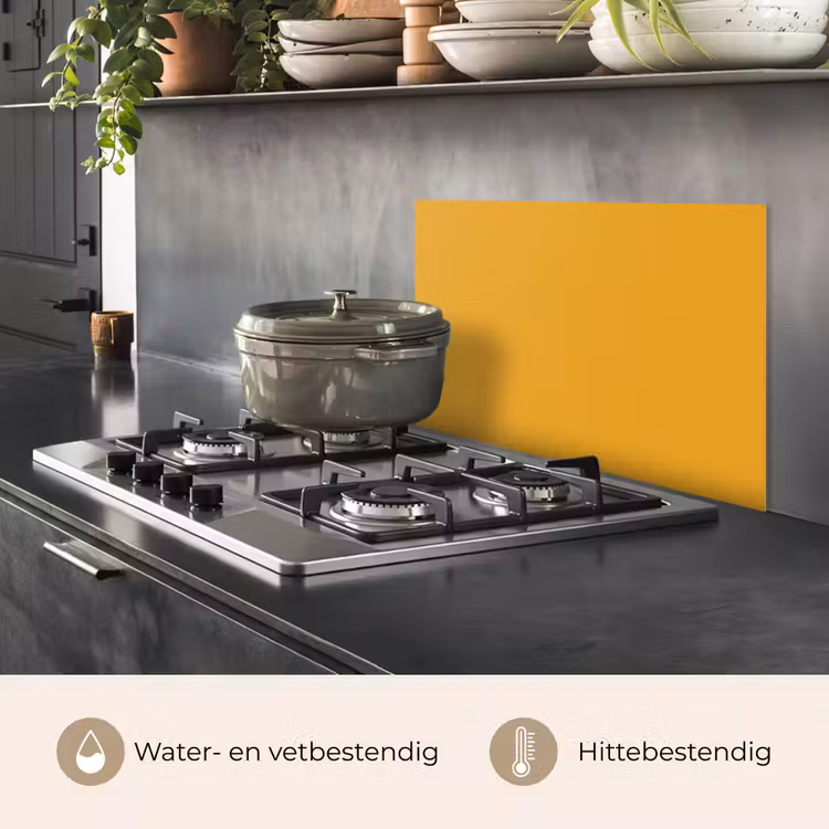Spatscherm keuken - Okergeel - Herfst - Interieur — 7