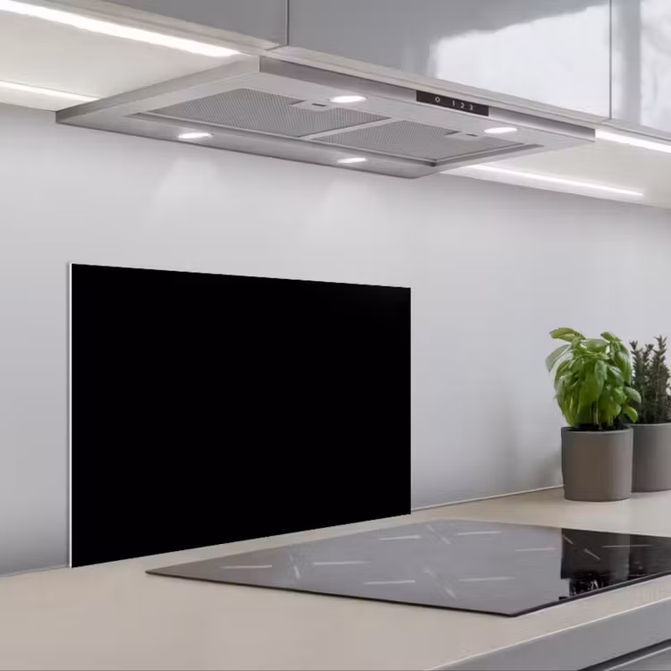 Spatscherm keuken - Zwart - Effen kleur — 5