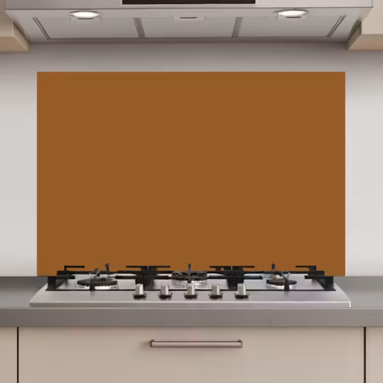 Spatscherm keuken - Bruin - Aardetint - Effen kleur — 1