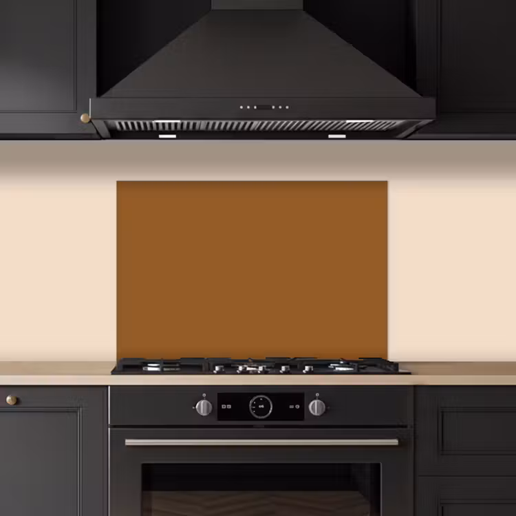 Spatscherm keuken - Bruin - Aardetint - Effen kleur — 2