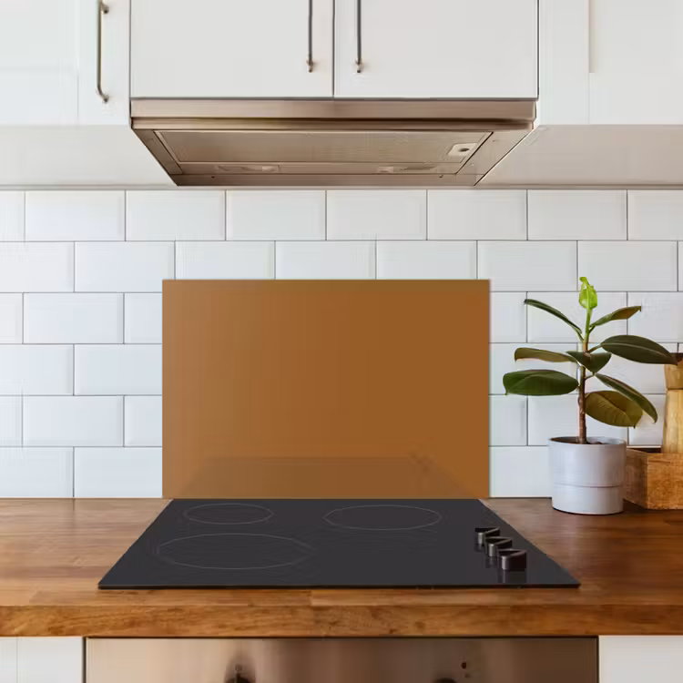 Spatscherm keuken - Bruin - Aardetint - Effen kleur — 6
