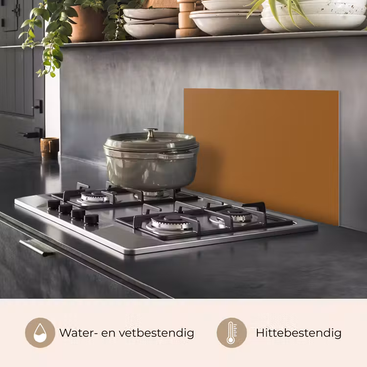Spatscherm keuken - Bruin - Aardetint - Effen kleur — 7