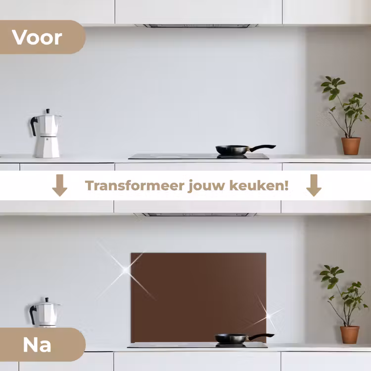 Spatscherm keuken - Bruin - Donker - Kleuren — 3