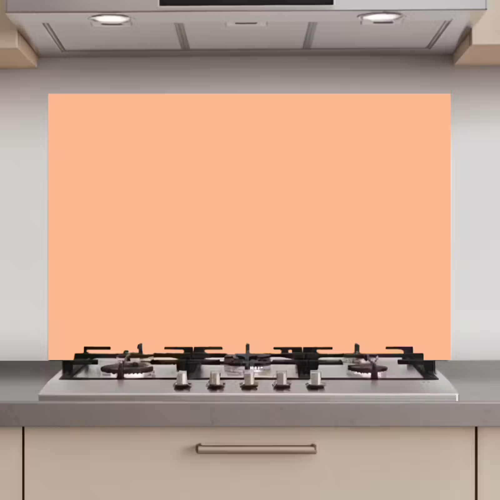 Spatscherm keuken - Abrikoos - Roze - Pastel - Effen - Kleur — 1