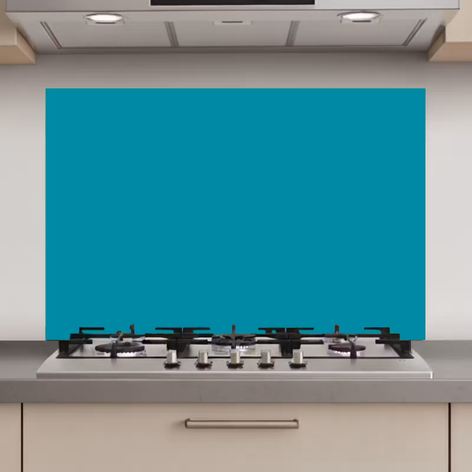 Spatscherm keuken - Blauw - Effen kleur — 1