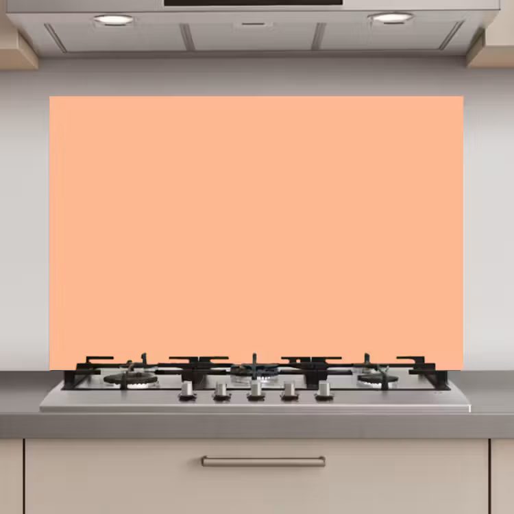 Spatscherm keuken - Abrikoos - Roze - Pastel - Effen - Kleur — 1