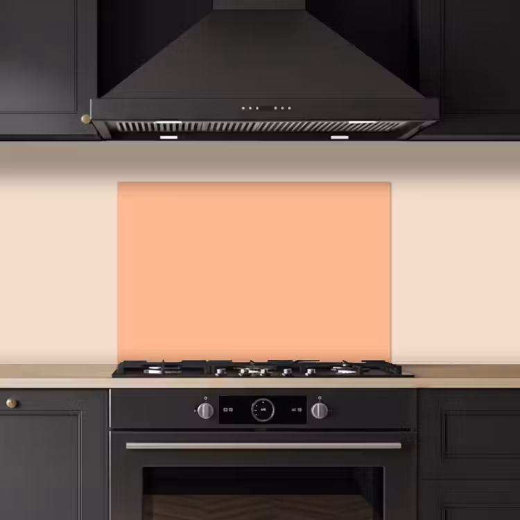 Spatscherm keuken - Abrikoos - Roze - Pastel - Effen - Kleur — 2