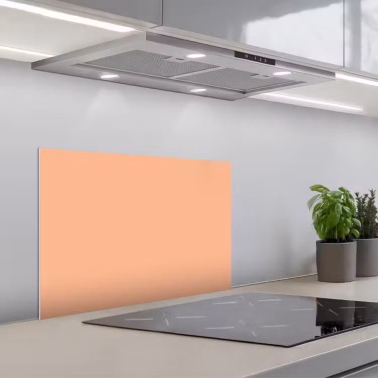 Spatscherm keuken - Abrikoos - Roze - Pastel - Effen - Kleur — 5