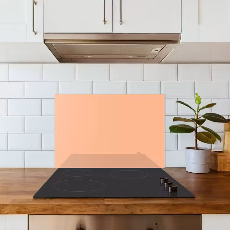 Spatscherm keuken - Abrikoos - Roze - Pastel - Effen - Kleur — 6