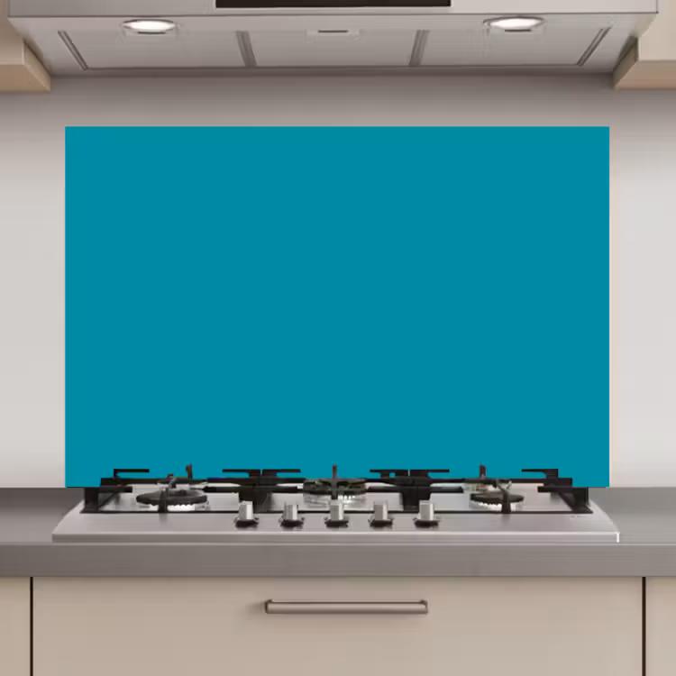 Spatscherm keuken - Blauw - Effen kleur — 1