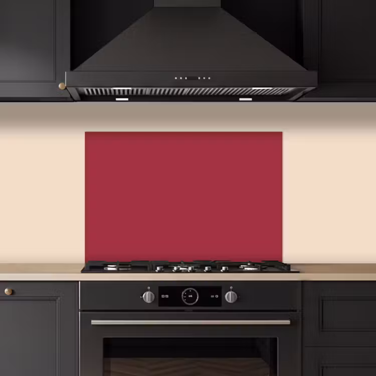 Spatscherm keuken - Rood - Effen kleur — 2