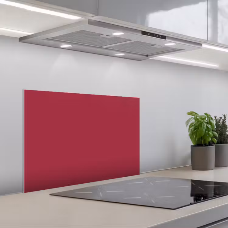 Spatscherm keuken - Rood - Effen kleur — 5