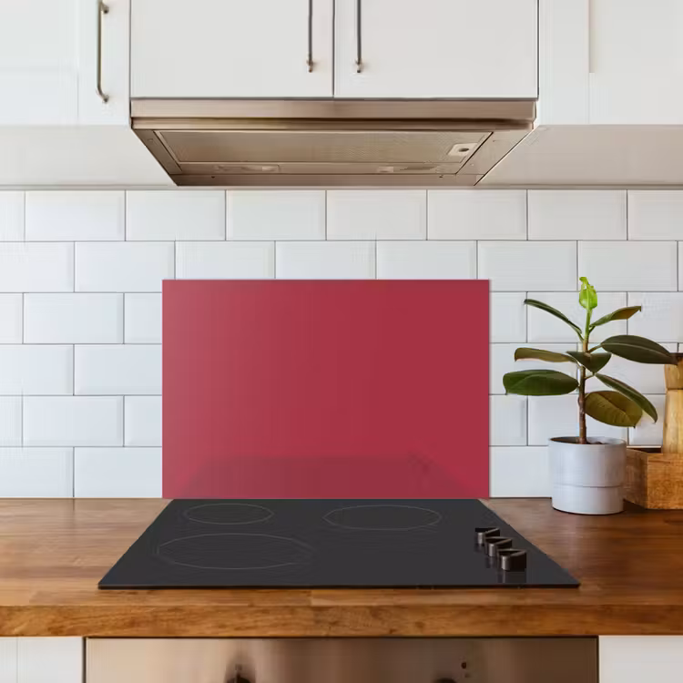 Spatscherm keuken - Rood - Effen kleur — 6