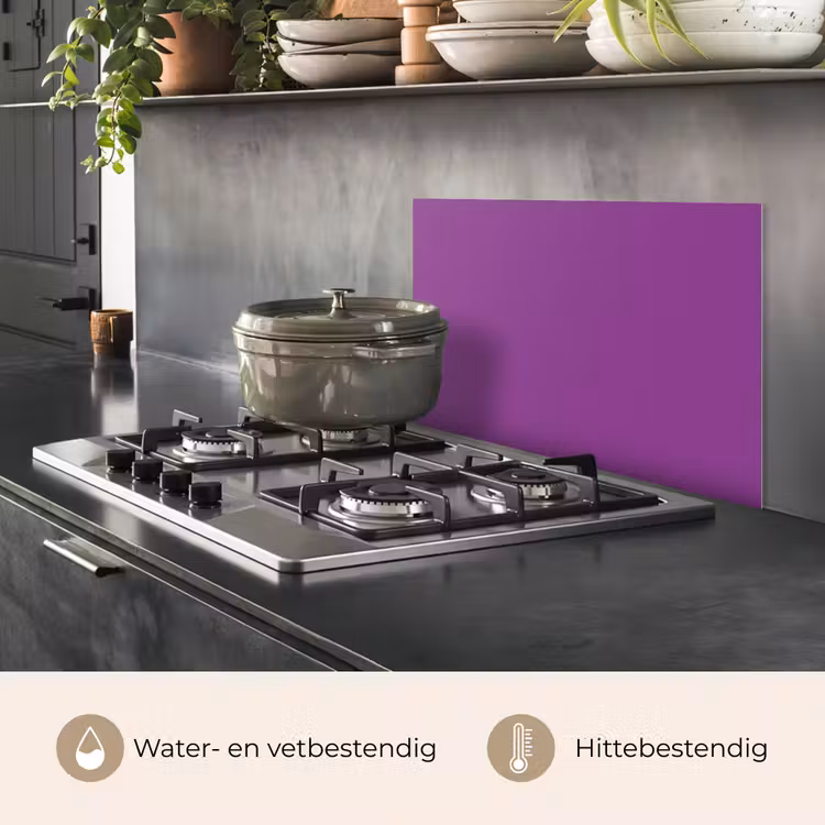 Spatscherm keuken - Paars - Kleuren - Effen — 7