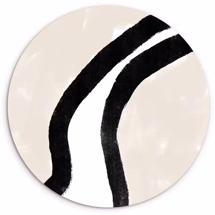 Muurcirkel - Abstract - Lijn - Design - Pastel — 1